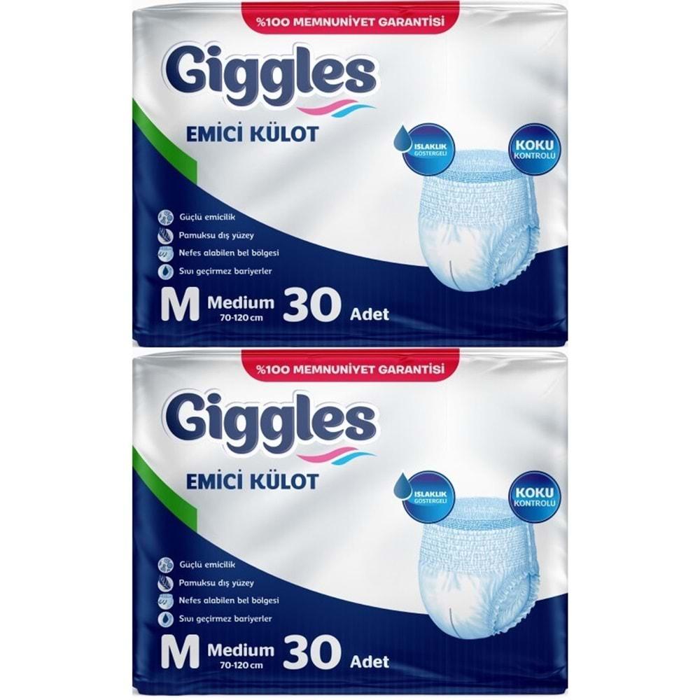 Giggles Hasta Bezi Yetişkin Emici Külot M-Orta 60 Adet (2Pk*30)