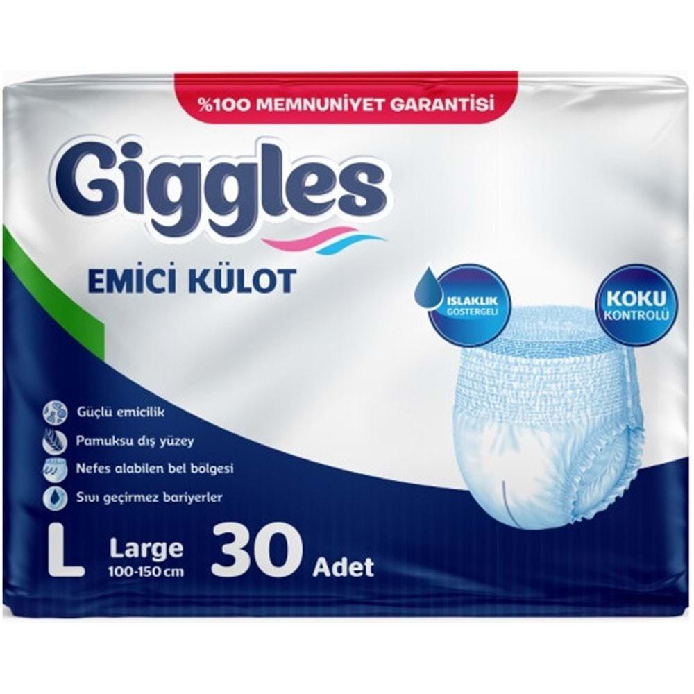 Giggles Hasta Bezi Yetişkin Emici Külot L-Büyük 90 Adet (3Pk*30)