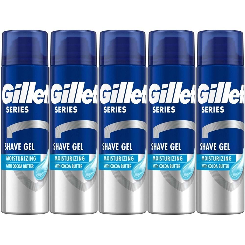 Gillette Traş Jeli Series 200ML Nemlendirici (5 Li Set)