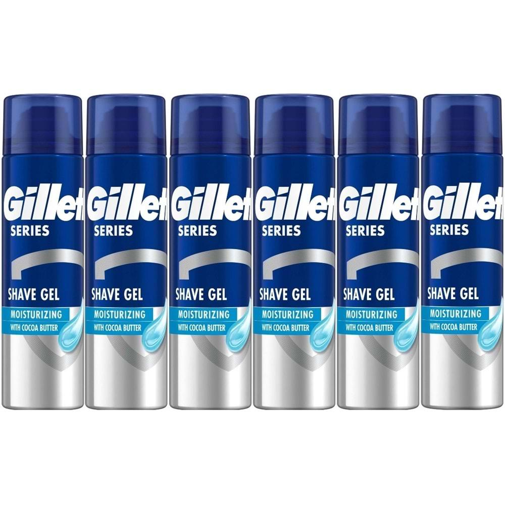 Gillette Traş Jeli Series 200ML Nemlendirici (6 Lı Set)