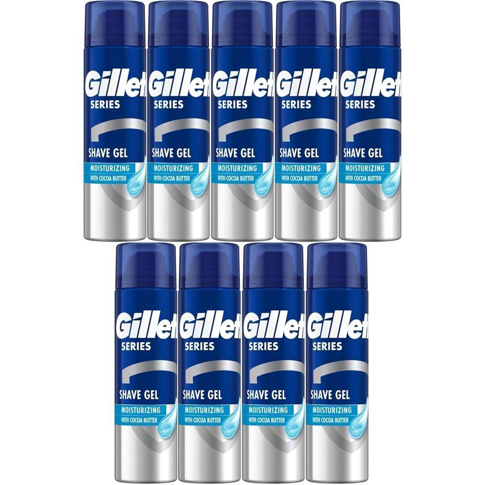 Gillette Traş Jeli Series 200ML Nemlendirici (9 Lu Set)