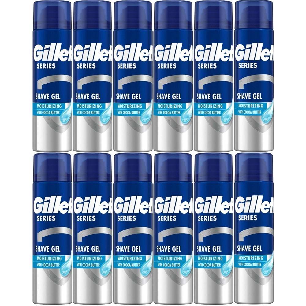 Gillette Traş Jeli Series 200ML Nemlendirici (12 Li Set)