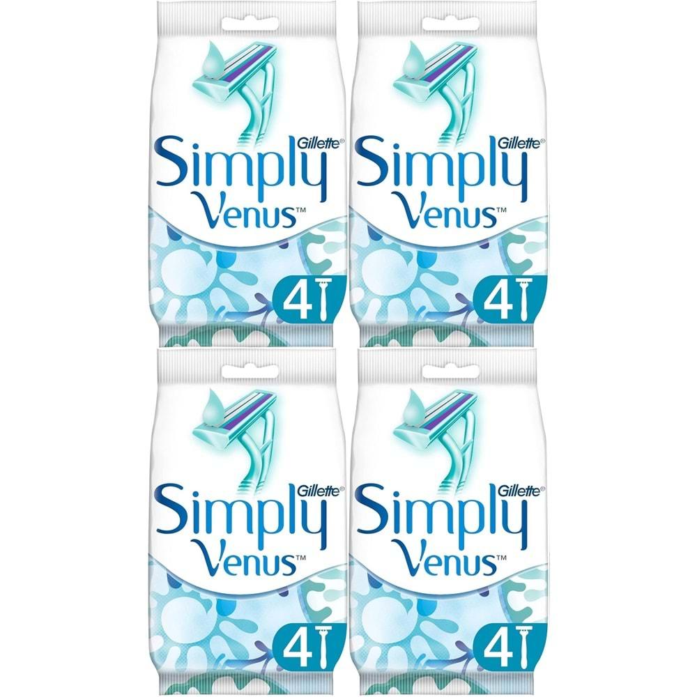 Gillette Simply Venus 2 Kullan At Kadın Tıraş Bıçağı 16 Lı Set (4PK*4)