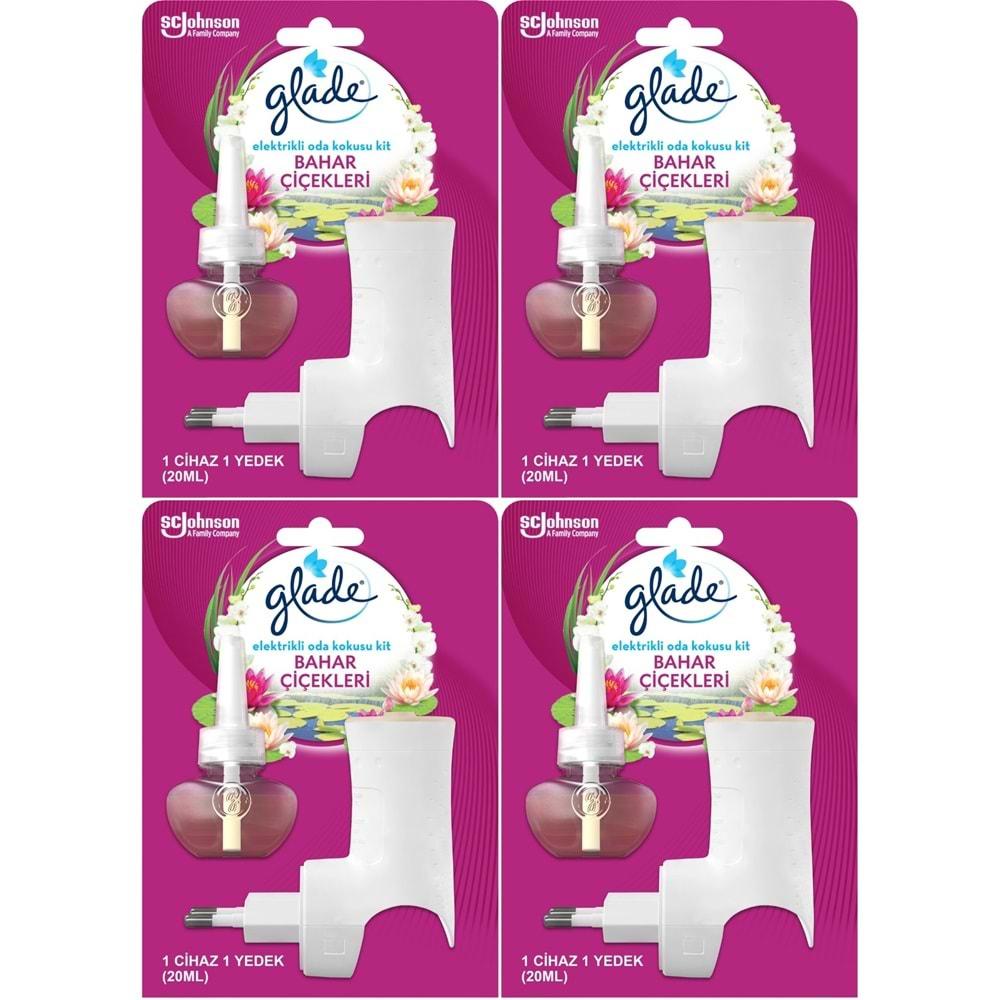 Glade Elektrikli Oda Kokusu Kit Bahar Çiçekleri (4 Lü Set)