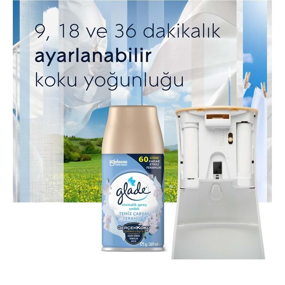 Glade Oda Kokusu Otomatik Sprey Yedek 269ML (10 Lu Set) Temiz Çarşaf Ferahlığı (5PK*2)