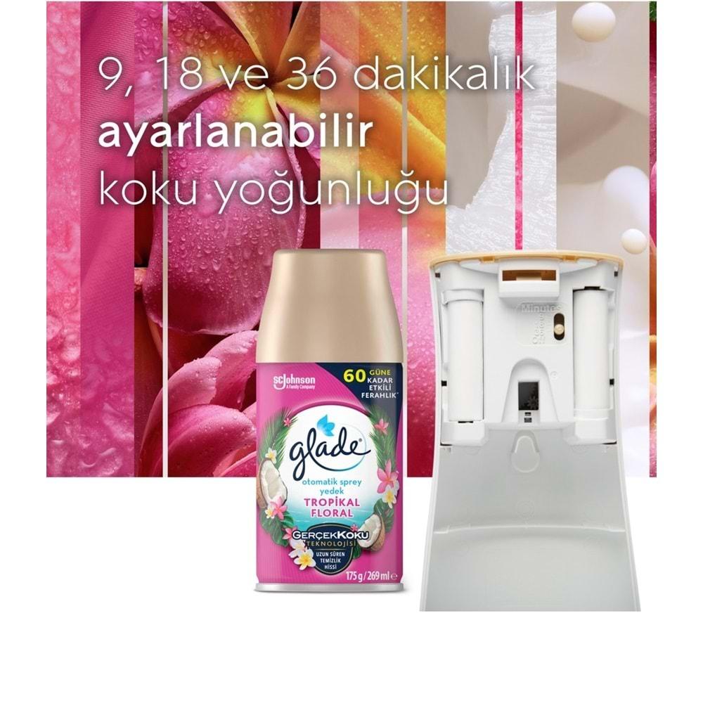 Glade Oda Kokusu Otomatik Sprey Yedek 269ML (8 Li Set) Okyanus Sessizliği ve Tropikal Floral (4PK*2)