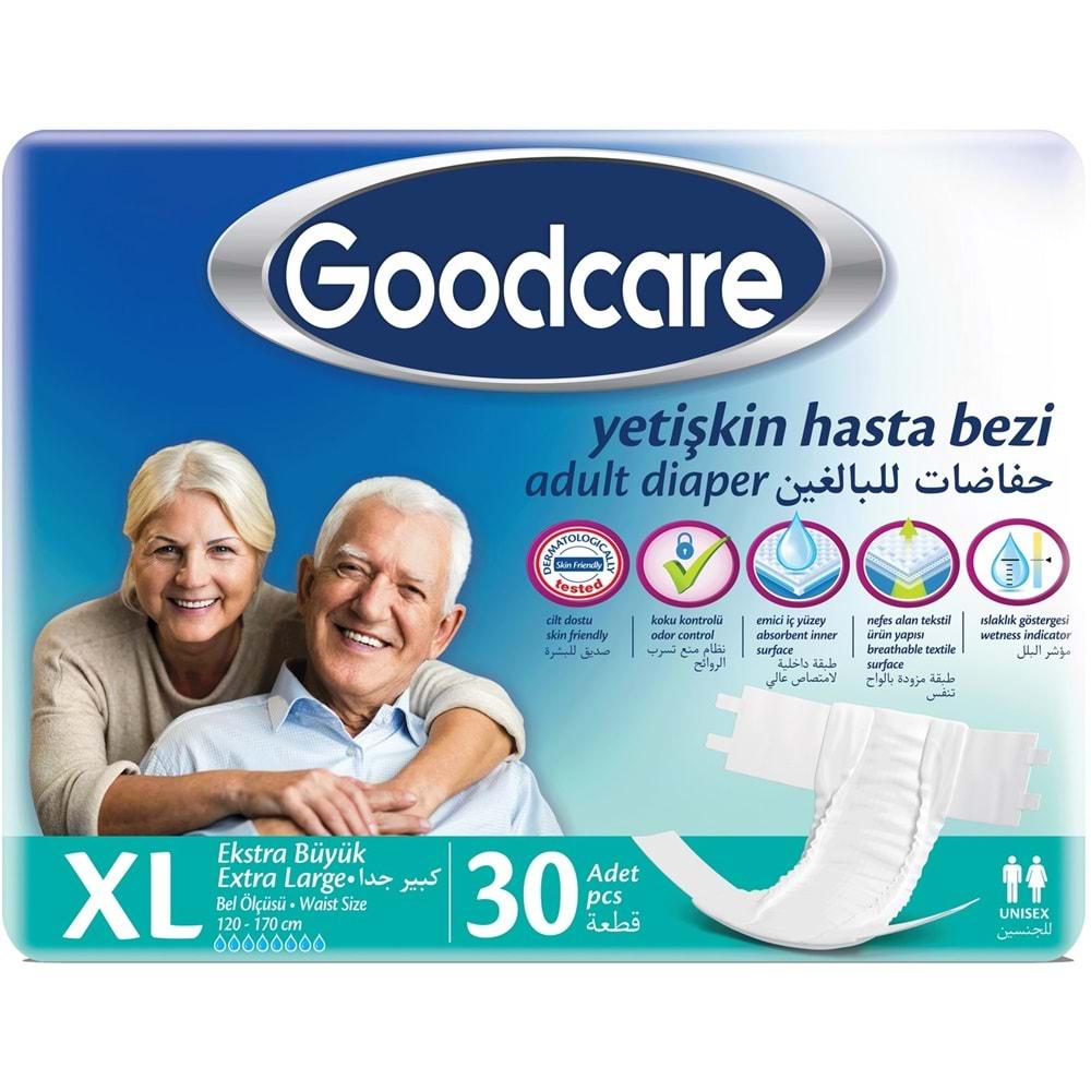 Goodcare Hasta Bezi Yetişkin Bel Bantlı Tekstil Yüzey XL Extra Large - Ekstra Büyük 60 Adet (2PK*30)