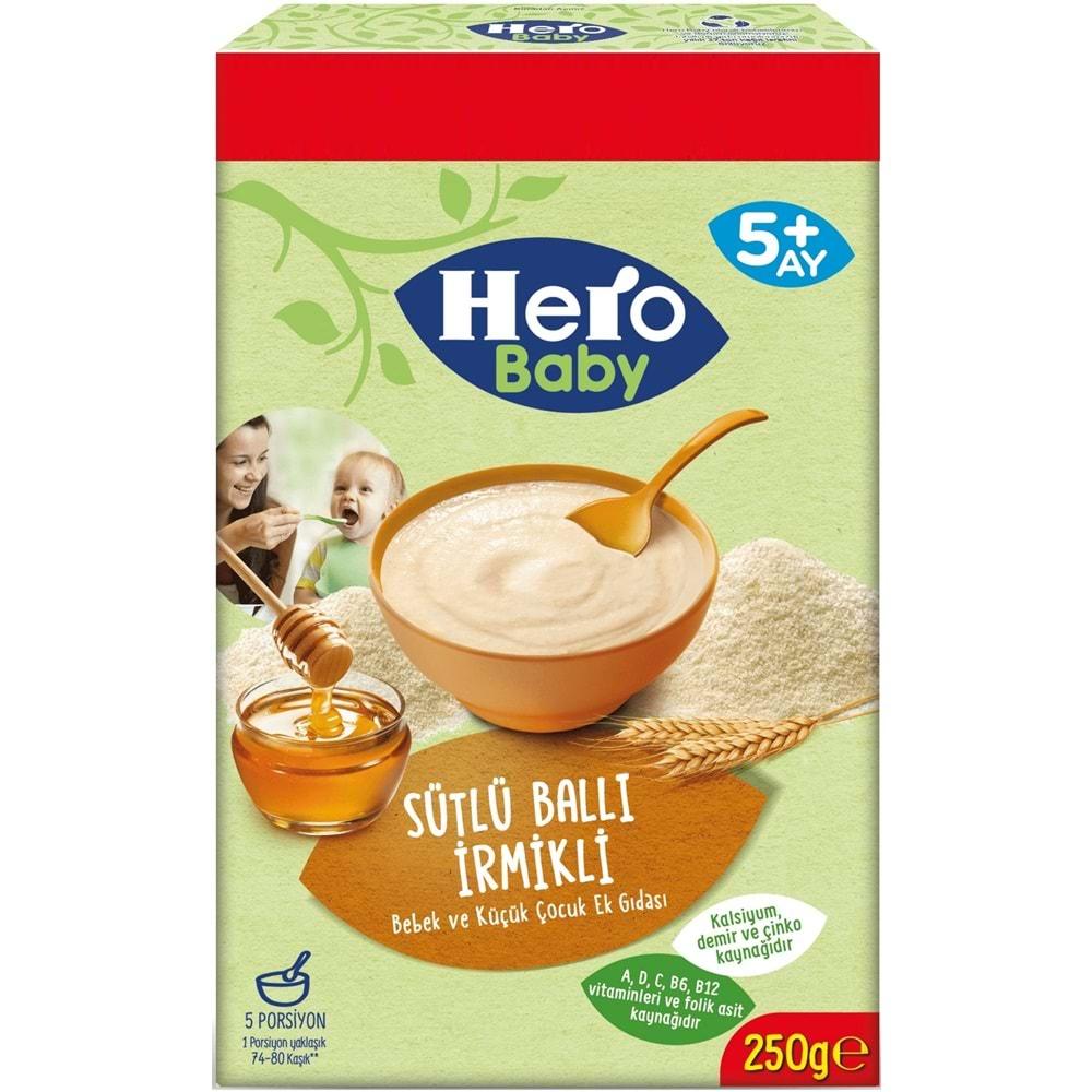 Hero Baby Kaşık Maması 250GR Sütlü Ballı İrmikli (Avantaj Pk) (3 Lü Set)