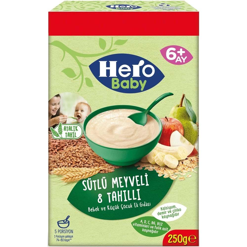 Hero Baby Kaşık Maması 250GR (Karma 3 Lü Set) Sütlü Meyveli - Elmalı 8 Tahıllı - Ballı İrmikli