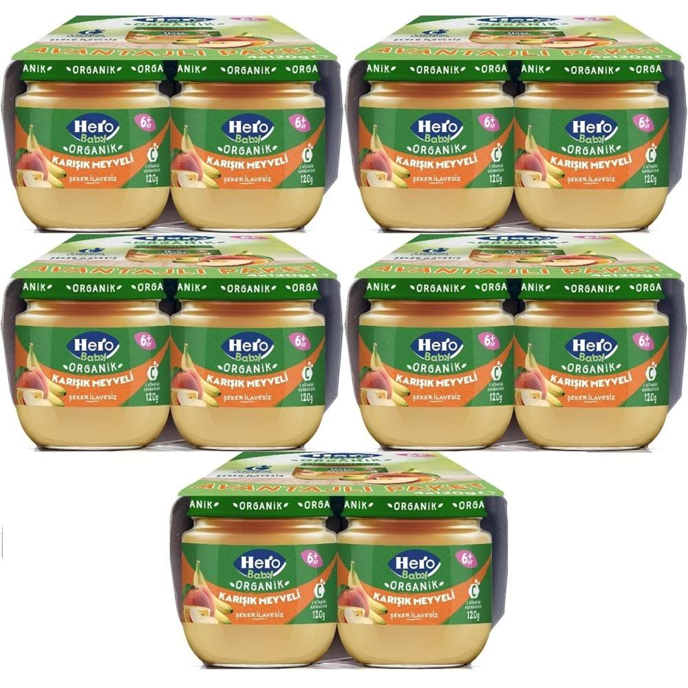 Hero Baby Kavanoz Maması 120GR Avantaj Pk (20 Li Set) Karışık Meyveli (5PK*4)