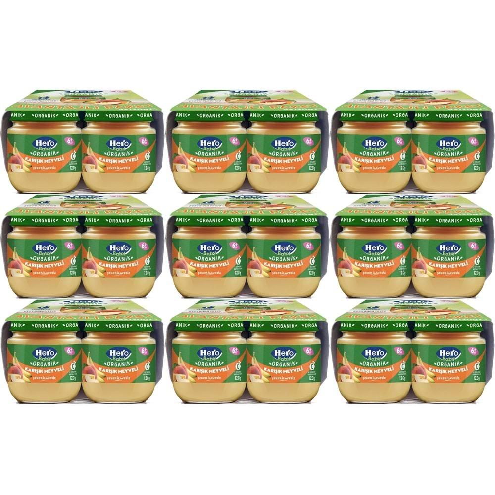 Hero Baby Kavanoz Maması 120GR Avantaj Pk (36 Lı Set) Karışık Meyveli (9PK*4)