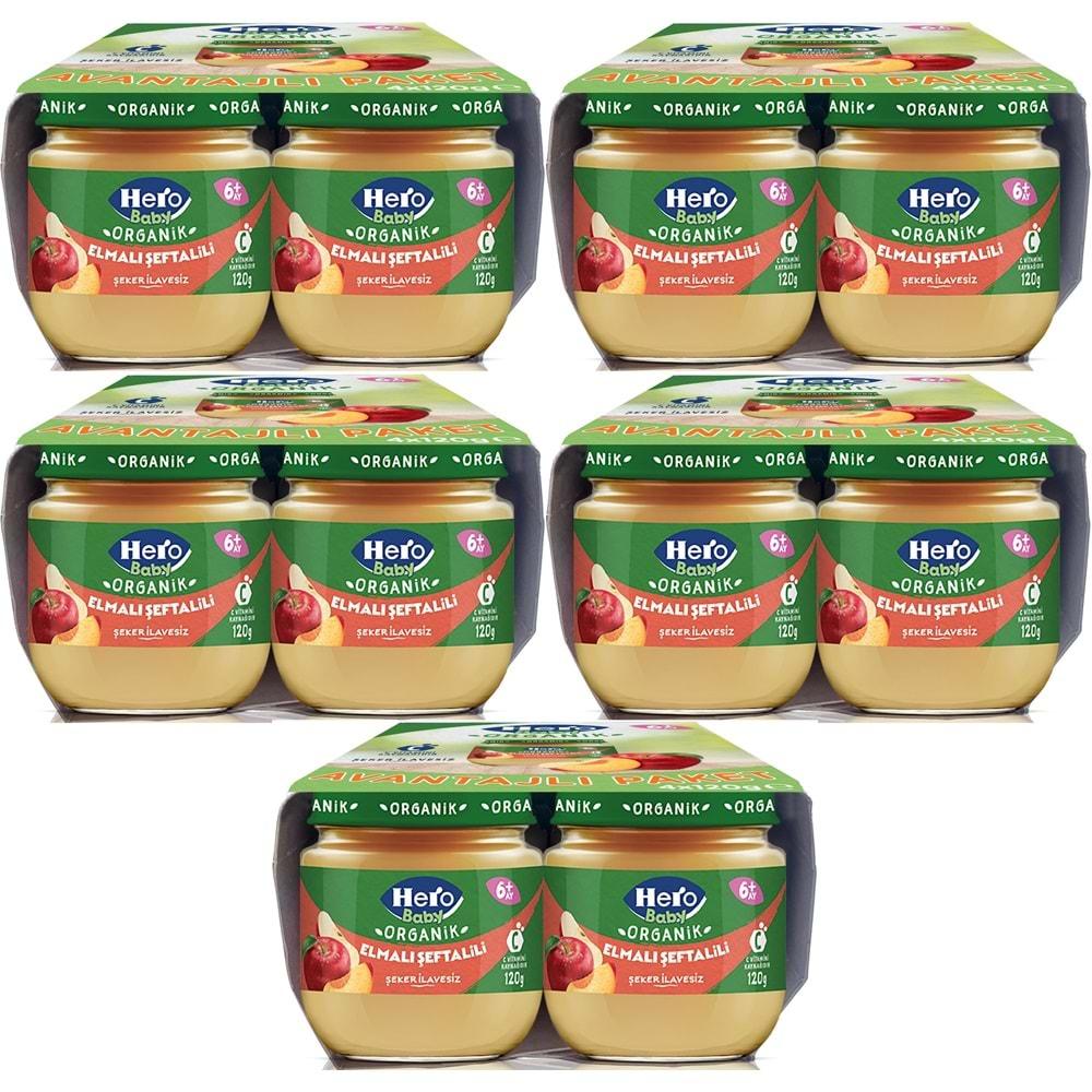 Hero Baby Kavanoz Maması 120GR Avantaj Pk (20 Li Set) Elmalı Şeftalili (5PK*4)