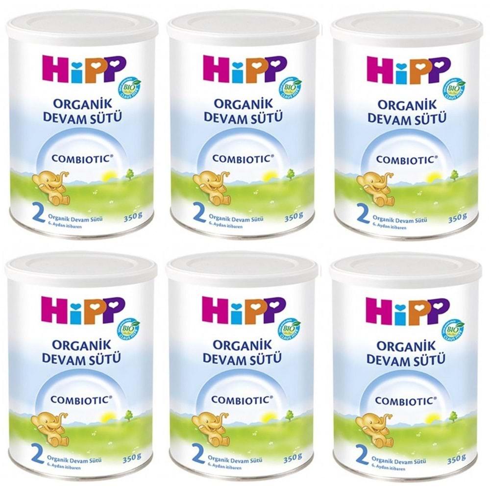 Hipp Organik Combiotic Bebek Sütü 350GR No:2 (6 Lı Set)