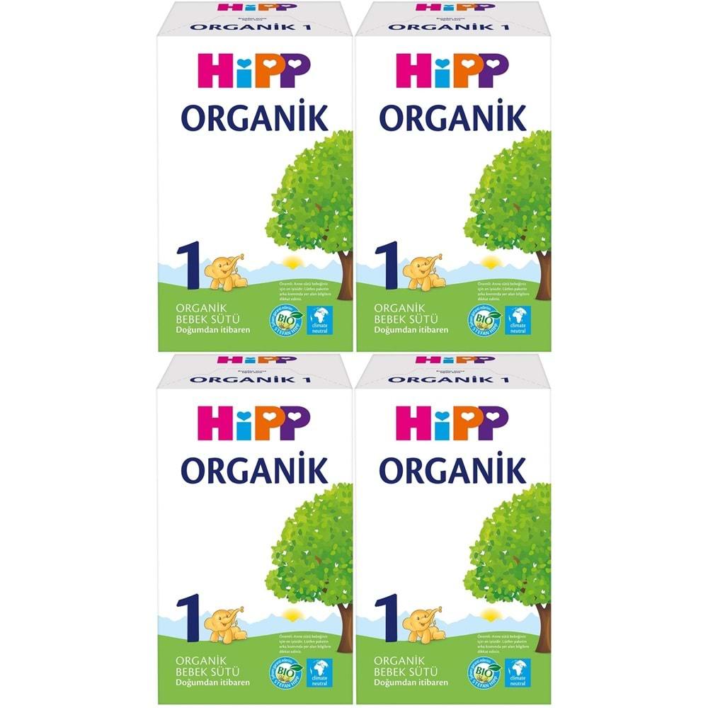 Hipp Organik Bebek Sütü 600GR No:1 (1. Aydan İtibaren) (4 Lü Set)