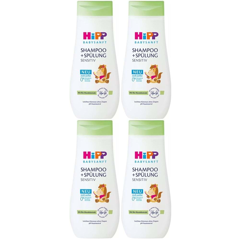 Hipp Babysanft Çoçuk Şampuanı (Shampoo +Spülung) Sensıtive 200ML (4 Lü Set)