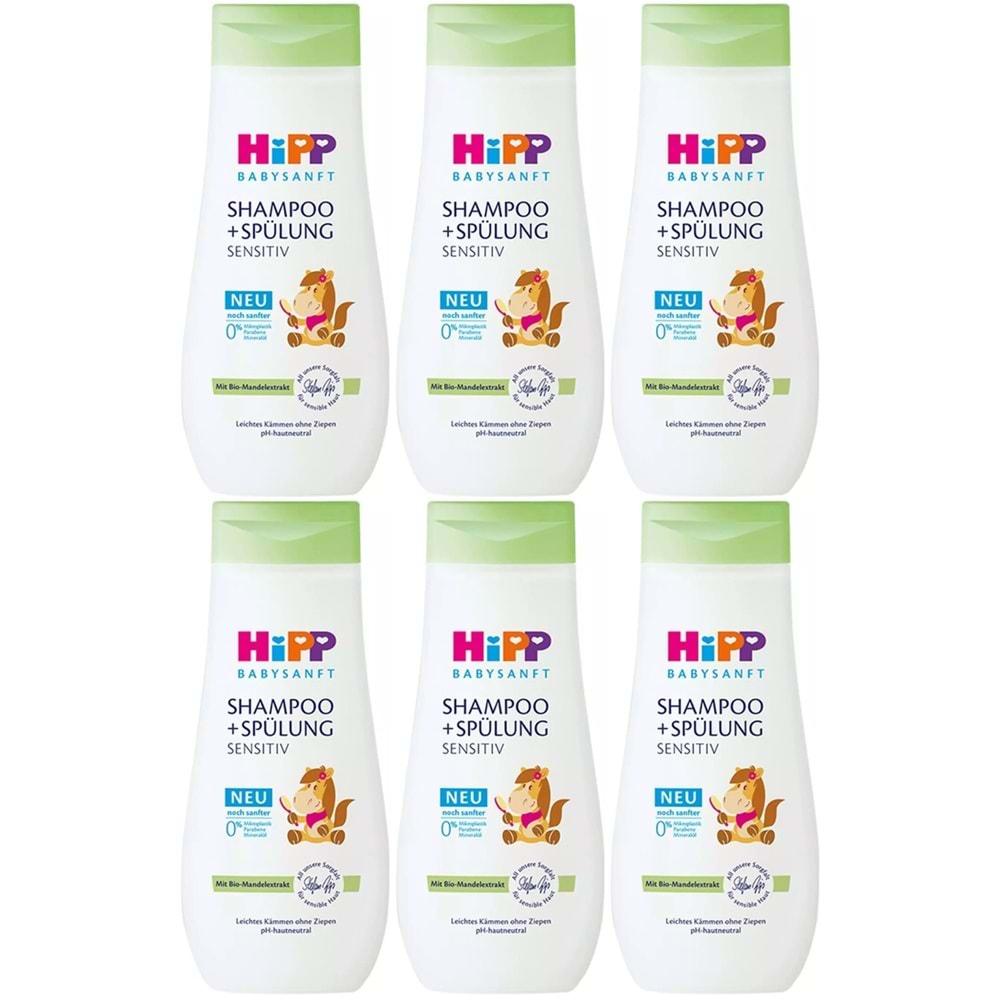 Hipp Babysanft Çoçuk Şampuanı (Shampoo +Spülung) Sensıtive 200ML (6 Lı Set)