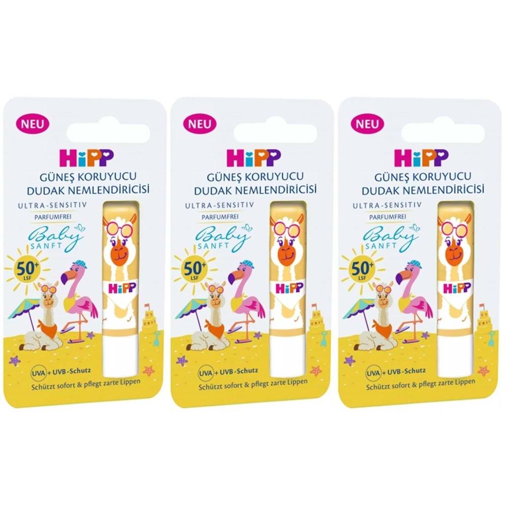 Hipp Babysanft Organik Dudak Nemlendiricisi Ultra Sensıtıv 4.8GR (Sarı) (3 Lü Set)