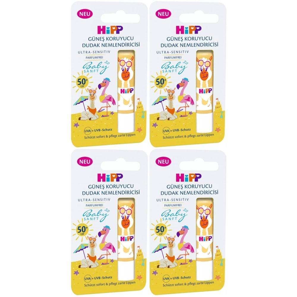 Hipp Babysanft Organik Dudak Nemlendiricisi Ultra Sensıtıv 4.8GR (Sarı) (4 Lü Set)