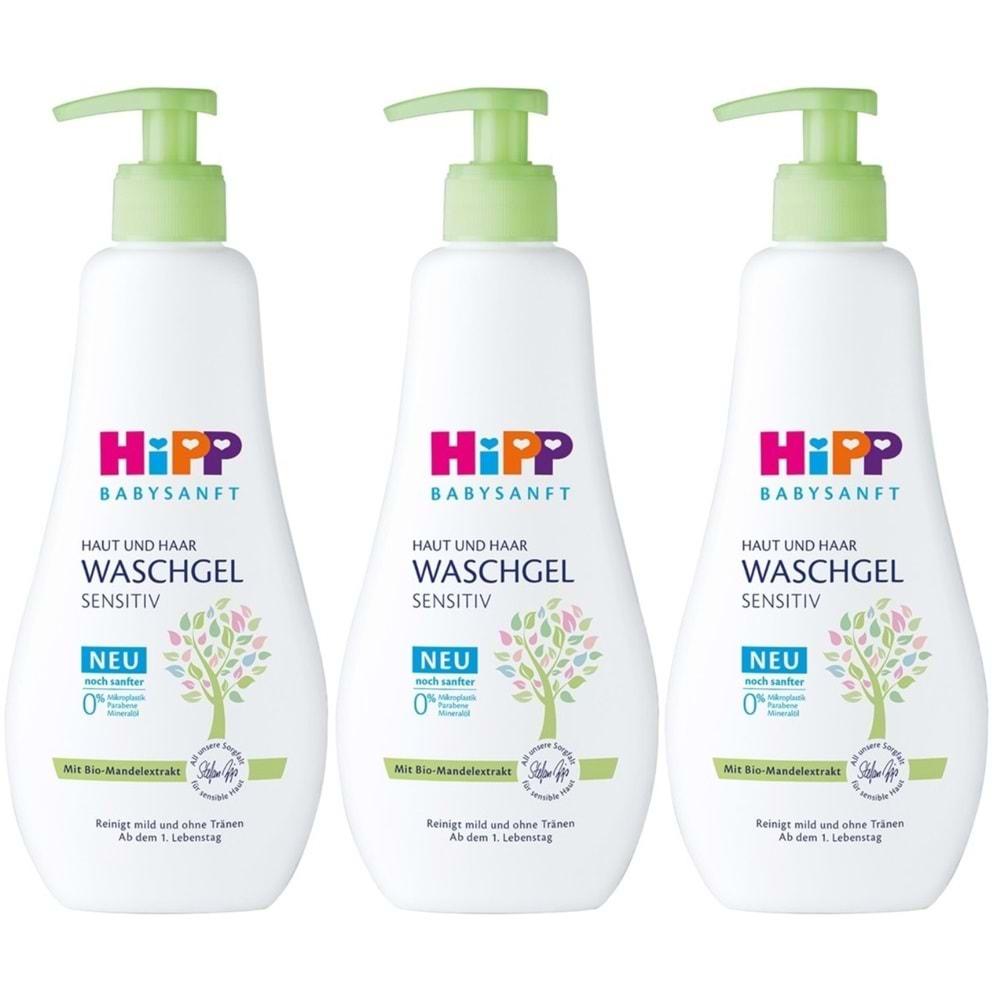 Hipp Babysanft Bebek Saç ve Vücut Banyo Jeli/Waschgel Sensıtıv 400ML (3 Lü Set)