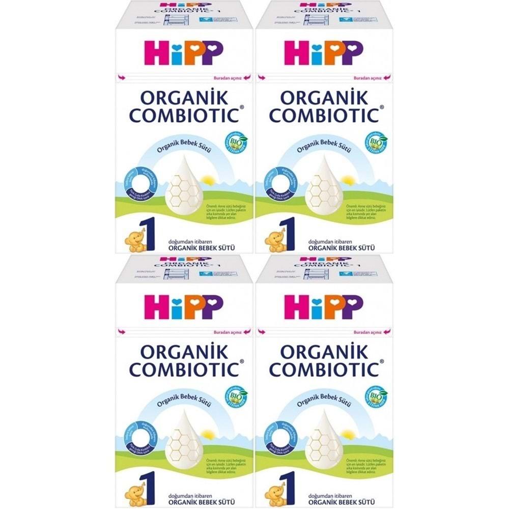 Hipp Organik Combiotic Bebek Sütü 600GR No:1 (0-6 Ay) (4 Lü Set)