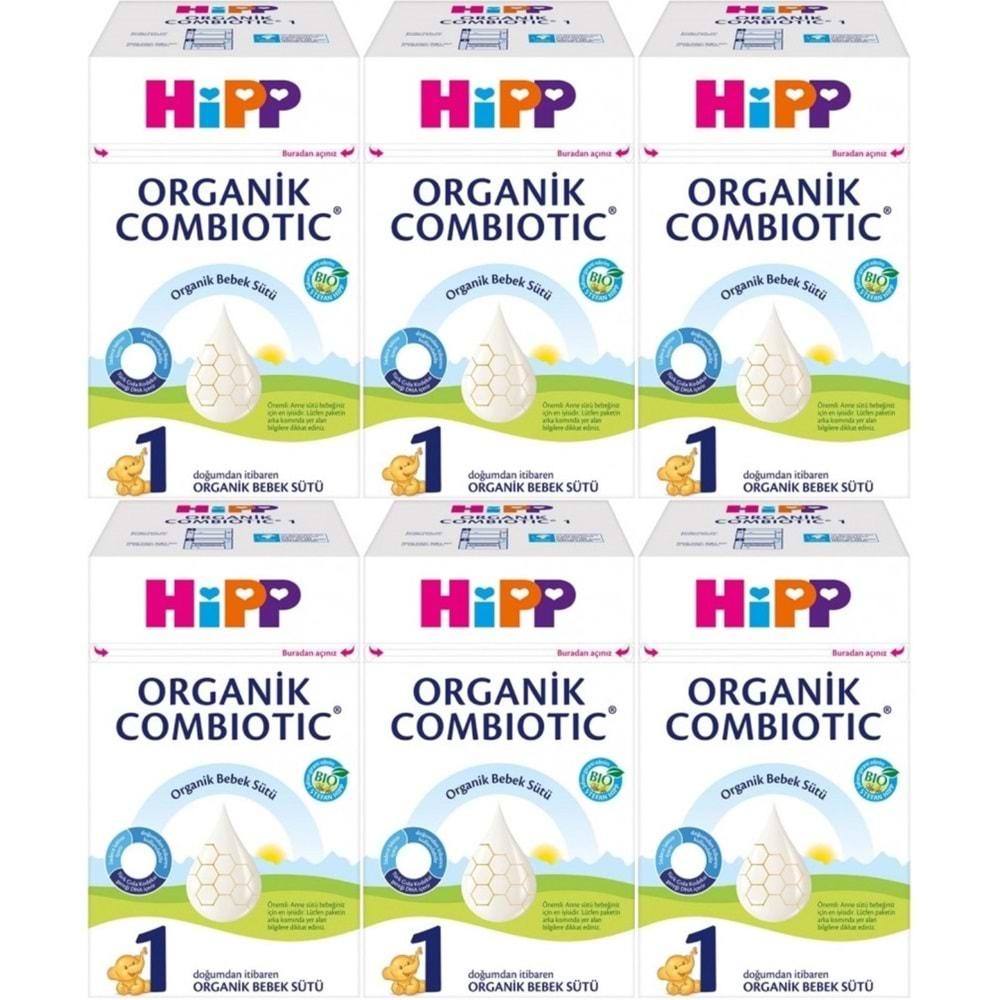 Hipp Organik Combiotic Bebek Sütü 600GR No:1 (0-6 Ay) (6 Lı Set)