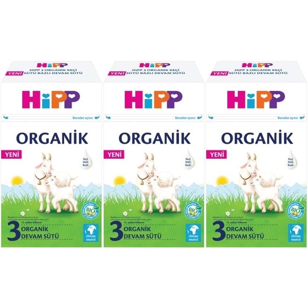 Hipp Organik Keçi Sütü Bazlı Devam Sütü 400GR No:3 (12.Aydan İtibaren) (3 Lü Set)