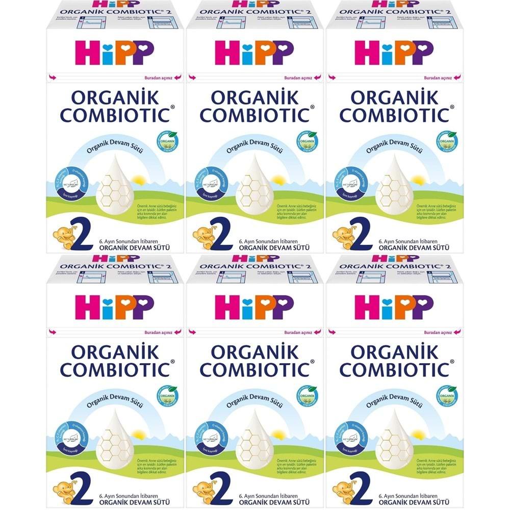 Hipp Organik Combiotic Devam Sütü 600GR No:2 (6-12 Ay) (6 Lı Set)