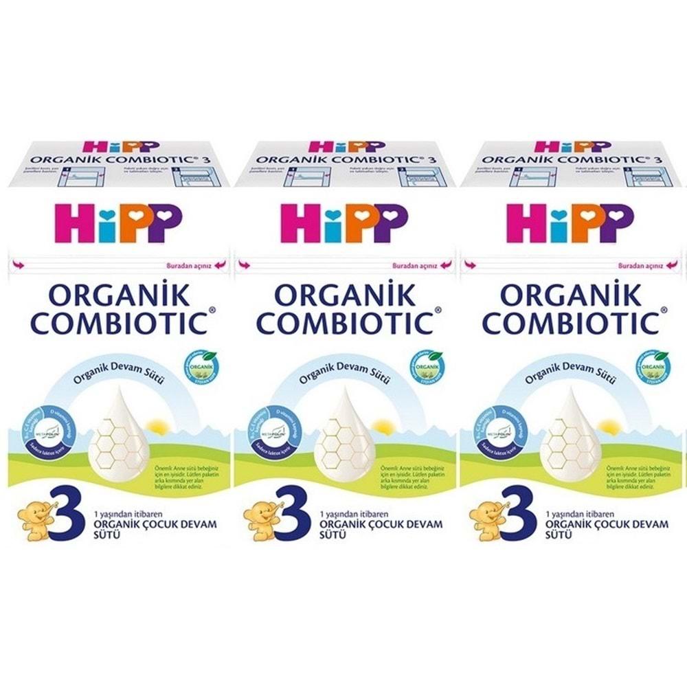 Hipp Organik Combiotic Devam Sütü 600GR No:3 (1 Yaşından İtibaren) (3 Lü Set)