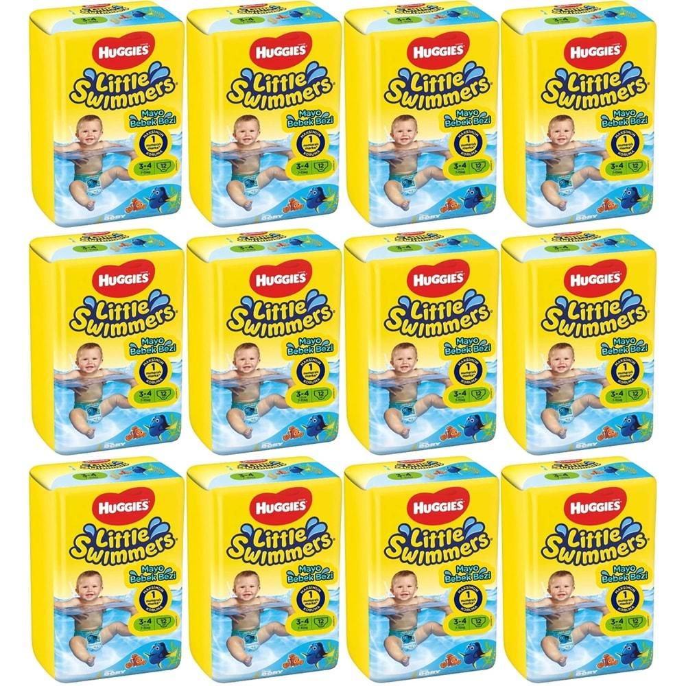 Huggıes Little Swımmers Mayo Bebek Bezi Beden:3-4 (7-15KG) 144 Adet (12PK*12)