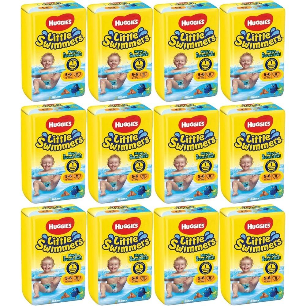 Huggıes Little Swımmers Mayo Bebek Bezi Beden:5-6 (12-18KG) 132 Adet (12PK*11)