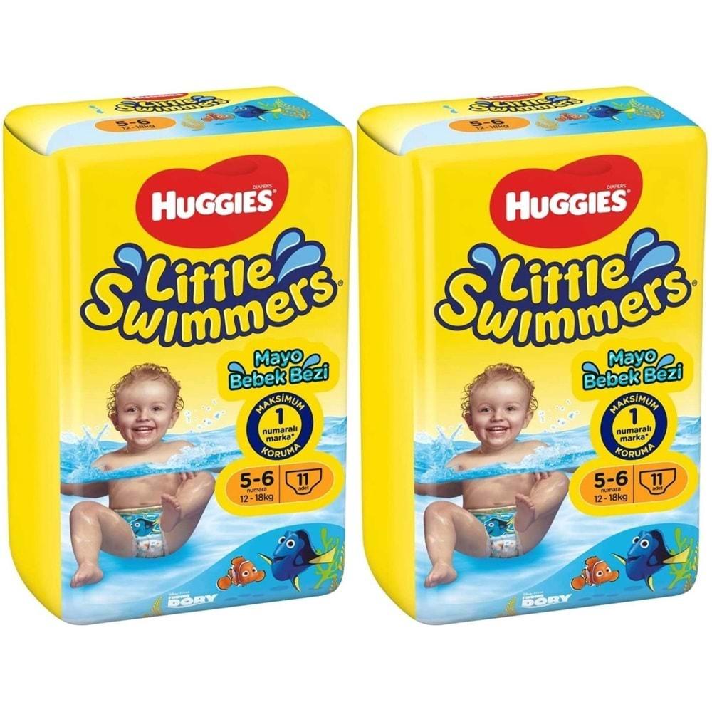 Huggıes Little Swımmers Mayo Bebek Bezi Beden:5-6 (12-18KG) 22 Adet (2PK*11)