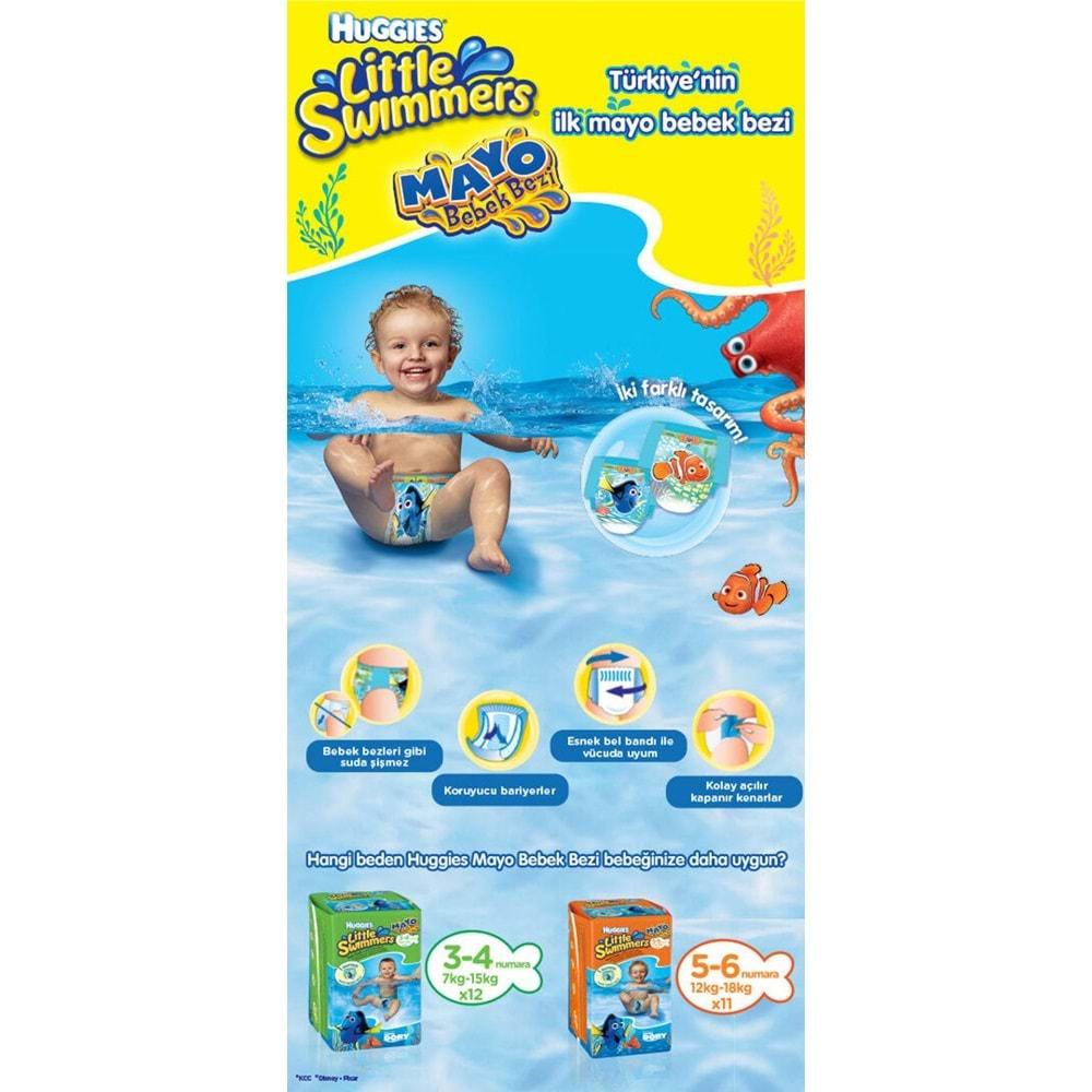 Huggıes Little Swımmers Mayo Bebek Bezi Beden:5-6 (12-18KG) 33 Adet (3PK*11)