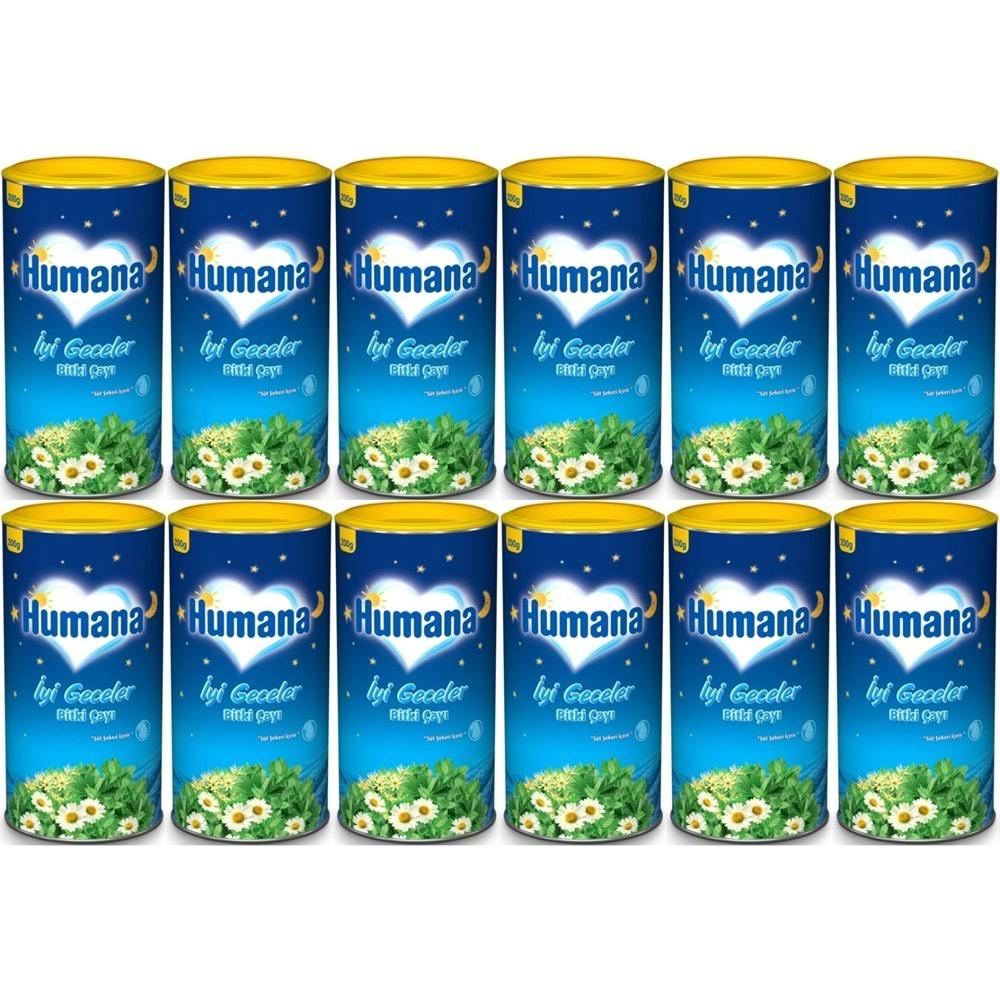 Humana İyi Geceler Çayı 200GR (Melisa Yağı İçeren Karışık Bitki İçecek Tozu) (12 Li Set)