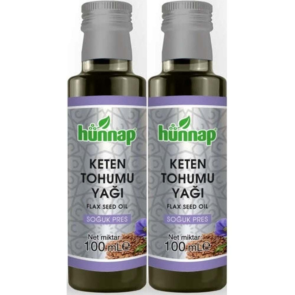 Hünnap Keten Tohumu Yağı 100ML (Soğuk Press) (2 Li Set)