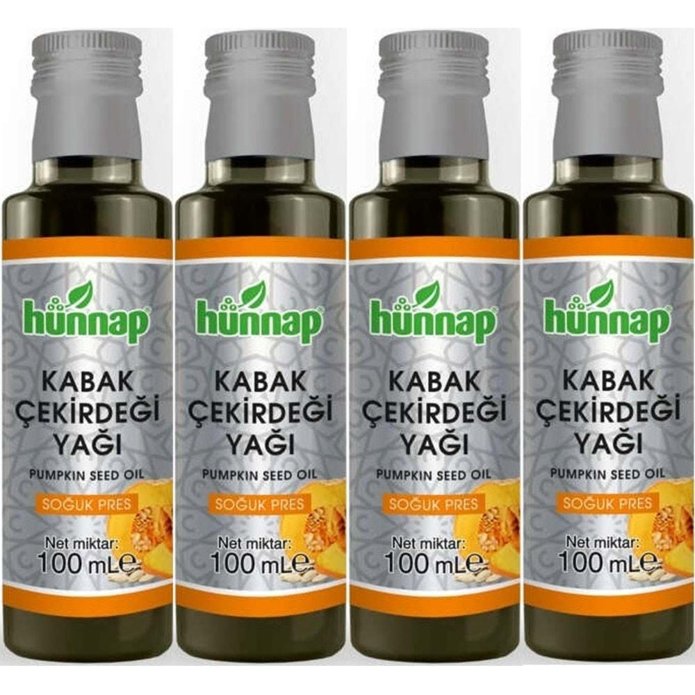 Hünnap Kabak Çekirdeği Yağı 100ML (Soğuk Press) (4 Lü Set)