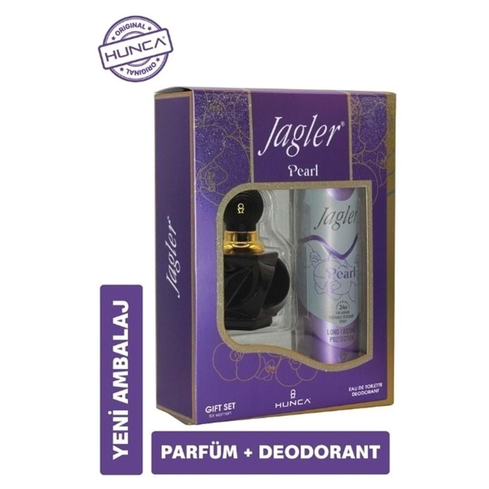 Jagler Parfüm Seti (Karma Set) Kadın 60ML Pearl + Deodorant / Erkek 90ML Classic + Deodorant