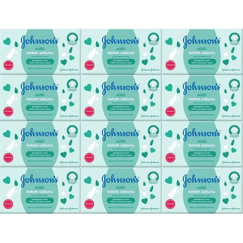 Johnsons Baby Bebek Sabunu 90Gr Sütlü (12 Li Set)