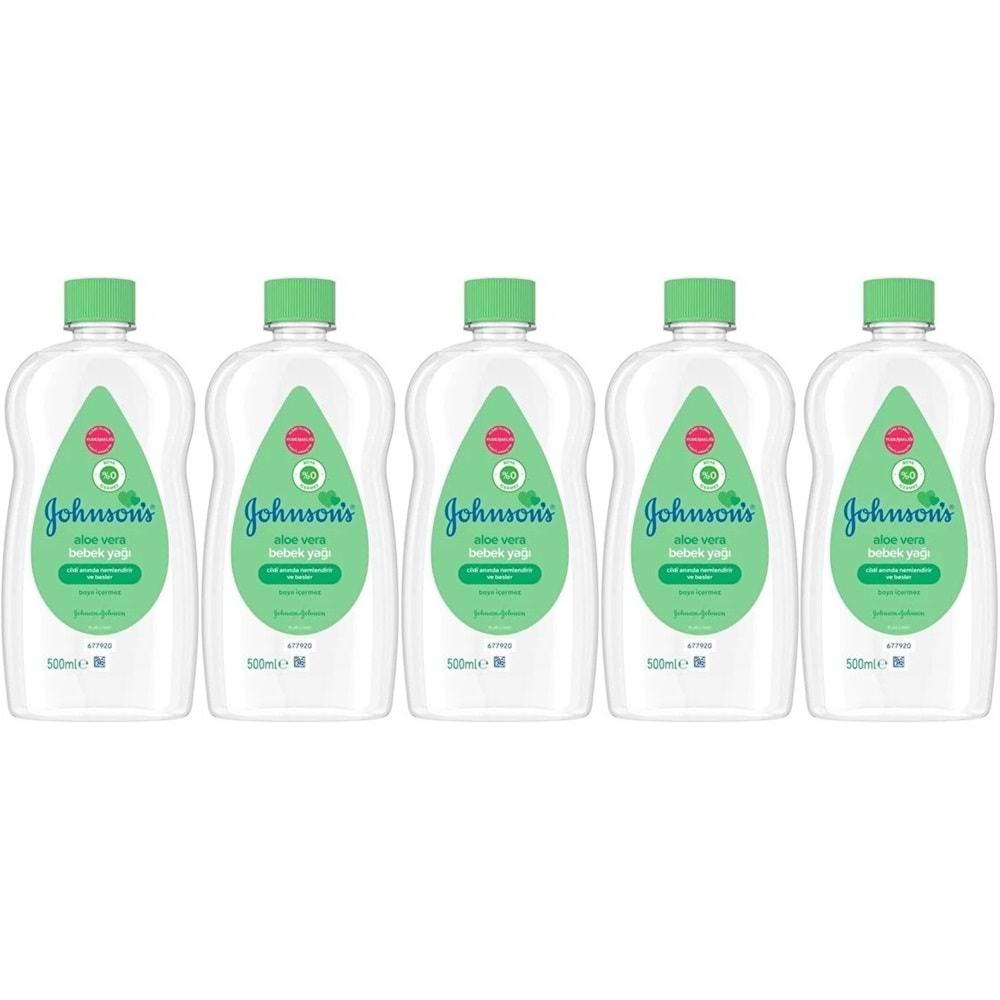 Johnsons Baby Bebek Yağı 500ML Aloe Vera (5 Li Set)