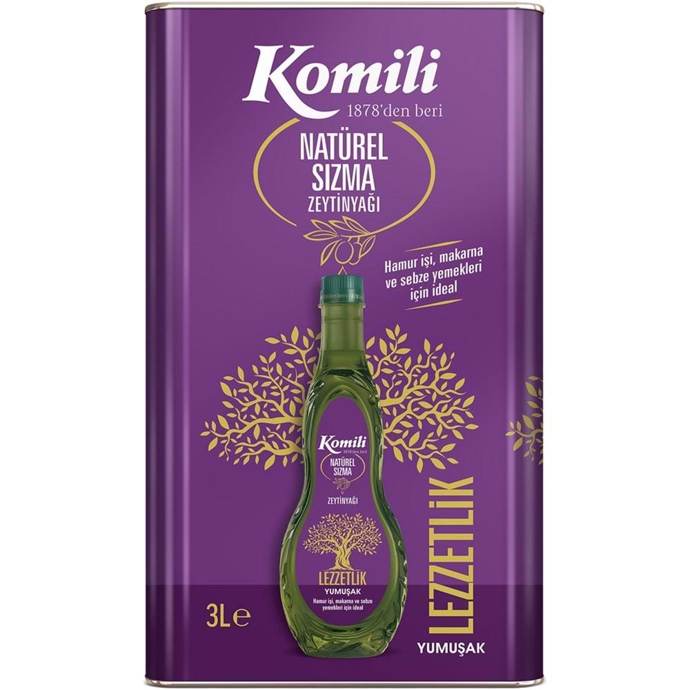 Komili Zeytinyağı 12LT Natural Ege Sızması (Teneke) (4PK*3LT)