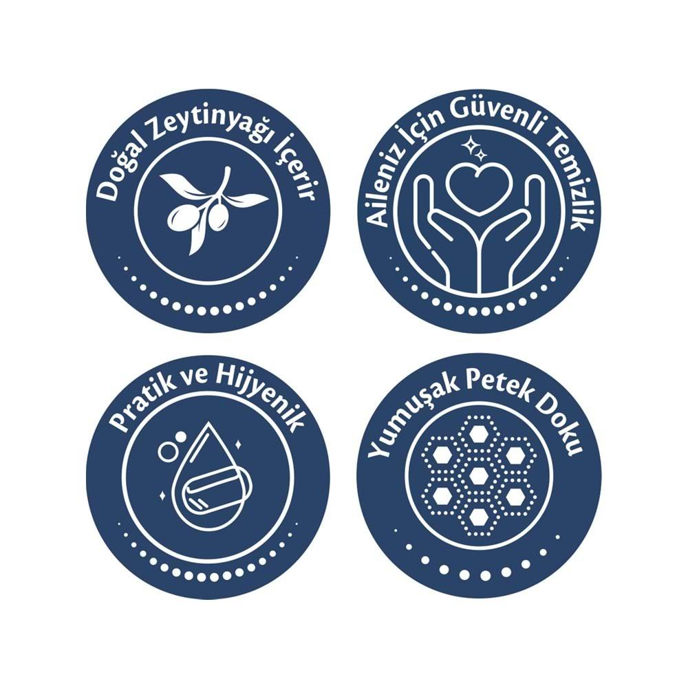 Komili Islak Havlu Mendil 90 Yaprak Karma 12 Li Set (Okyanus Esintisi-Gül Kokulu) 1080 Yaprak