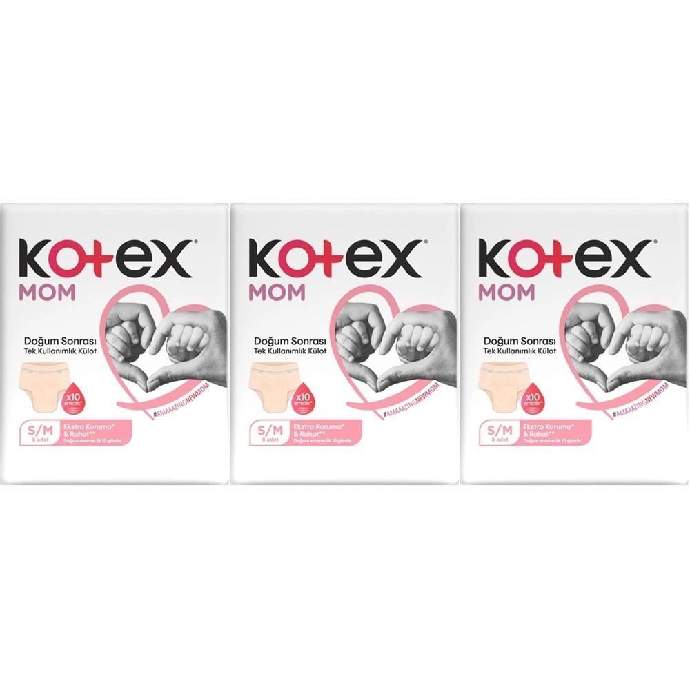 Kotex Mom Lohusa Külodu - Külot Bez S - Small - Küçük / M - Medium - Orta 24 Lü Set (3PK*8)