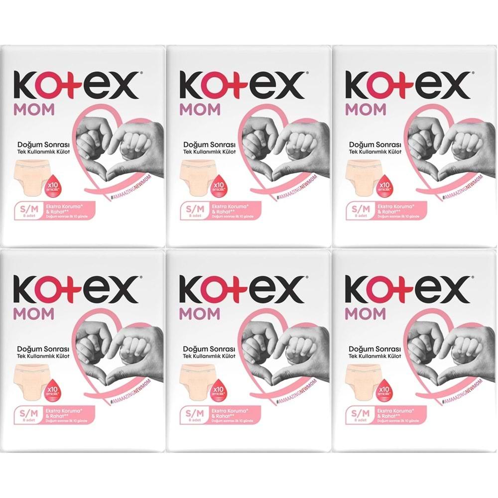 Kotex Mom Lohusa Külodu - Külot Bez S - Small - Küçük / M - Medium - Orta 48 Li Set (6PK*8)
