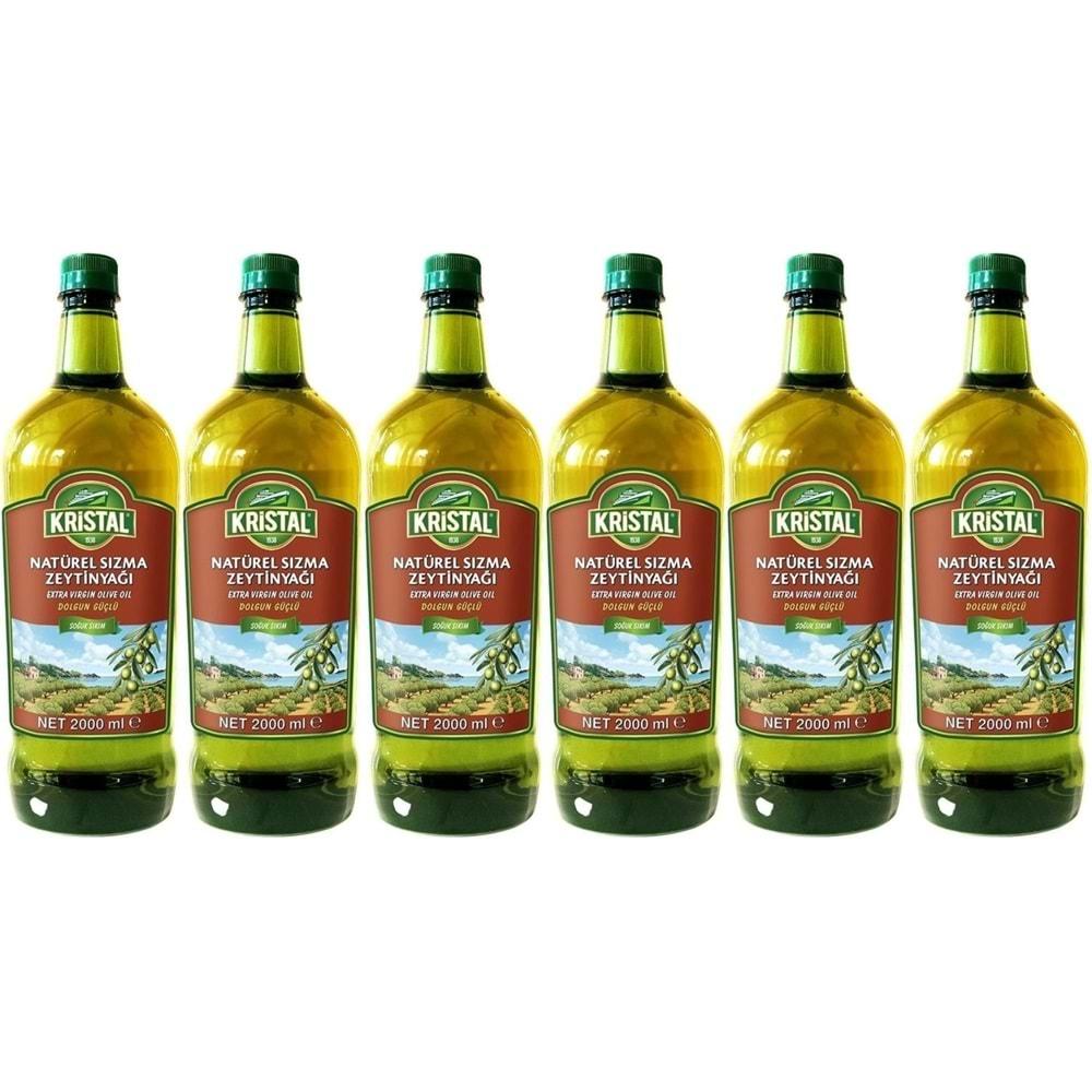 Kristal Zeytinyağı 12LT Natürel Sızma Soğuk Sıkım (PET) (6PK*2LT) 1 Koli