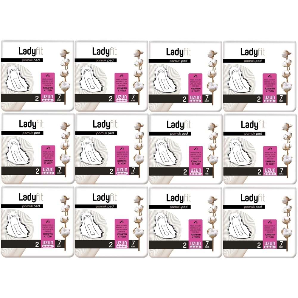 Ladyfit Pamuk Ped Uzun 12 Li Set (İç Adet 84) (12PK*7)