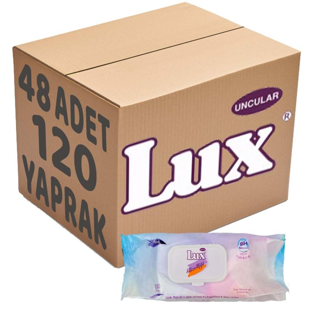 Lux Islak Havlu Mendil 120 Yaprak Klasik (48 Li Set) Plastik Kapaklı