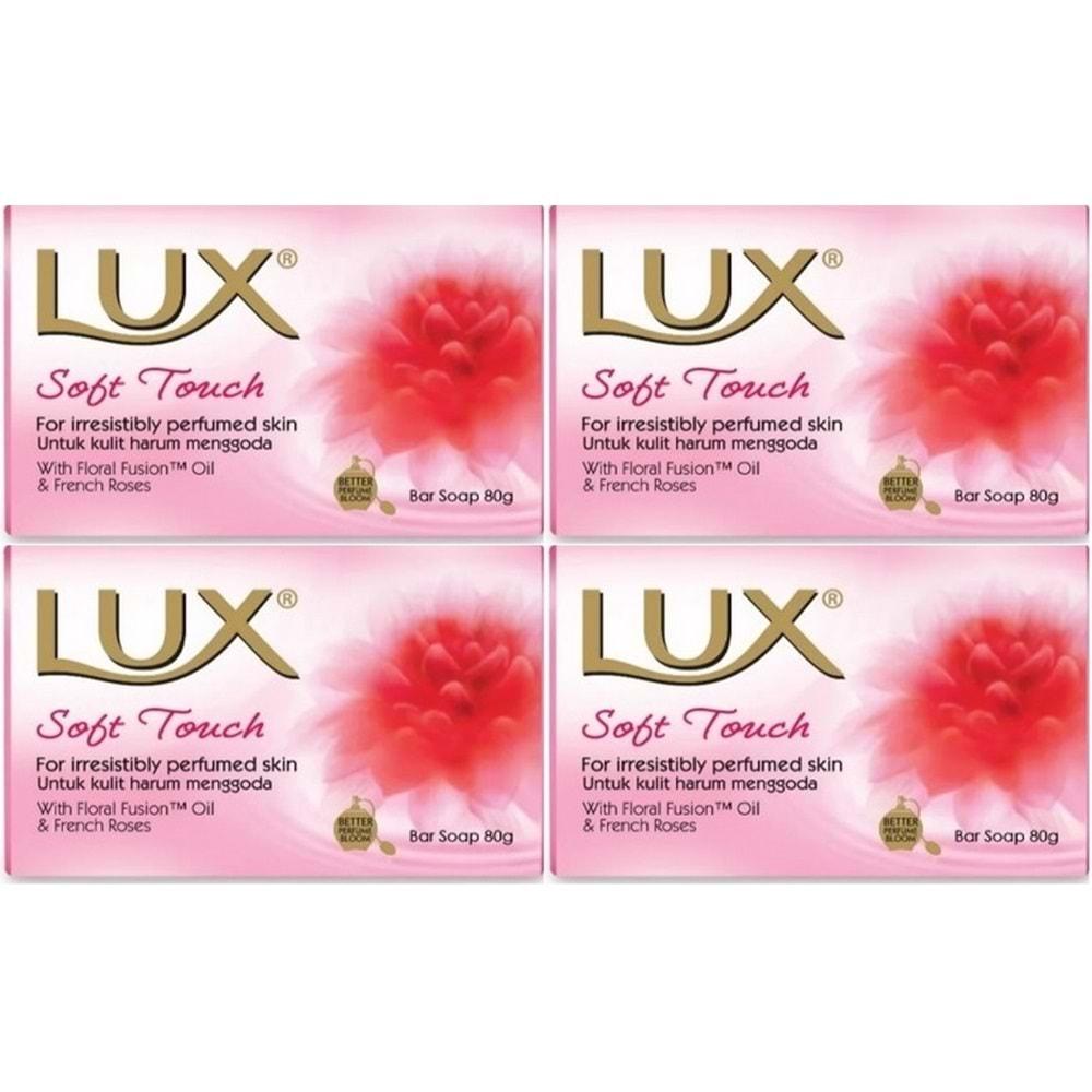 Lux Sabun 80GR Soft Touch (Yumuşak Dokunuş) (4 Lü Set)