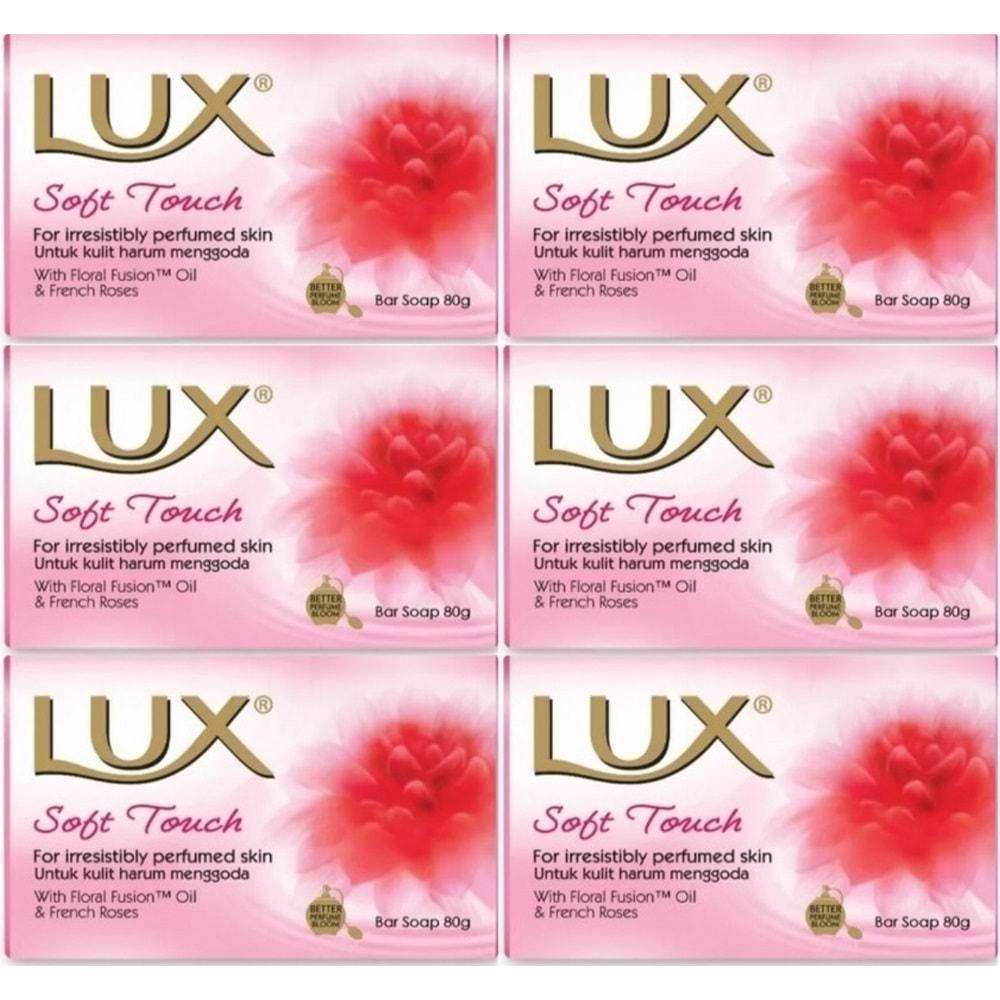 Lux Sabun 80GR Soft Touch (Yumuşak Dokunuş) (6 Lı Set)