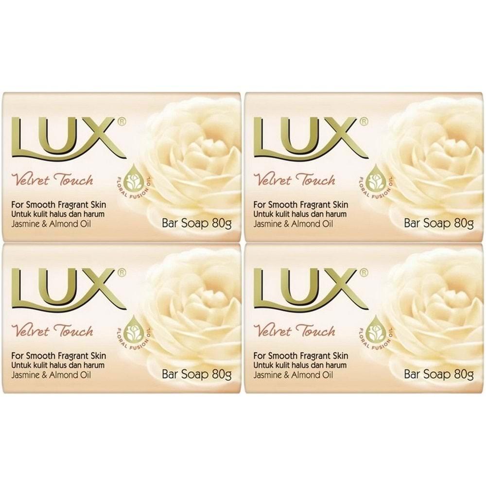 Lux Sabun 80GR Velvet Touch (Kadife Dokunuş) (4 Lü Set)