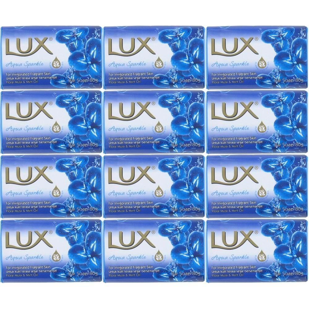 Lux Sabun 80GR Aqua Sparkle (Su Gibi Işıltı) (12 Li Set)
