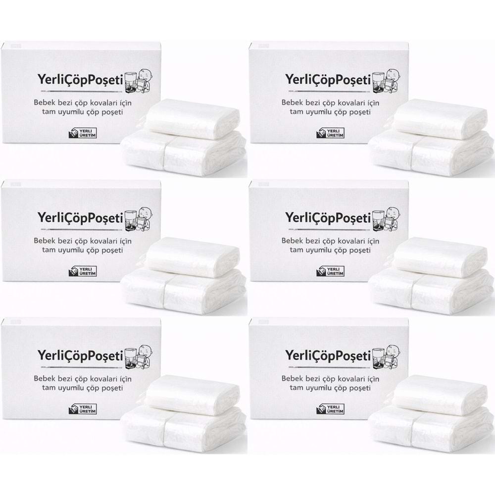 Mandaş Tommee Tippee Twist & Click Çöp Poşeti Tam Uyumlu Yerli (3 Lü Yedek Set) KOVASIZ (6 Lı Set)